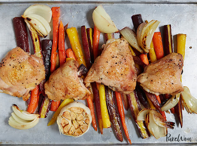 One-Pan Roast Chicken with Carrots