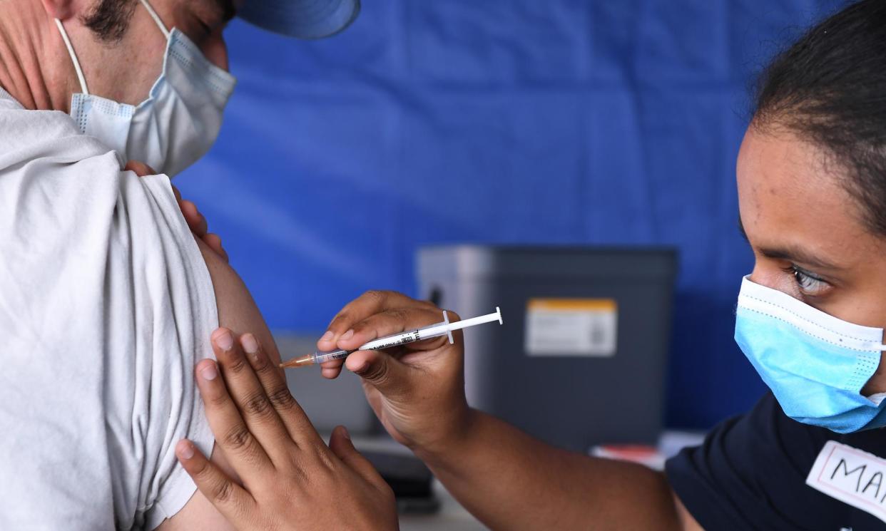 <span>The Queensland ruling is the first time a vaccine mandate has failed in a court in Australia.</span><span>Photograph: Albert Perez/AAP</span>