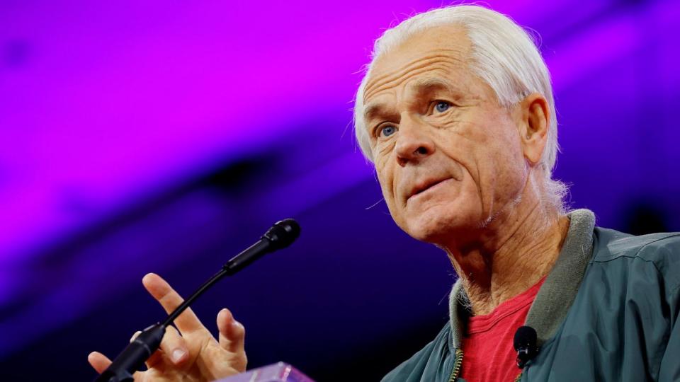 PHOTO: Peter Navarro speaks at the Conservative Political Action Conference (CPAC) at the Gaylord National Resort Hotel And Convention Center on February 24, 2024 in National Harbor, Maryland.  (Anna Moneymaker/Getty Images)