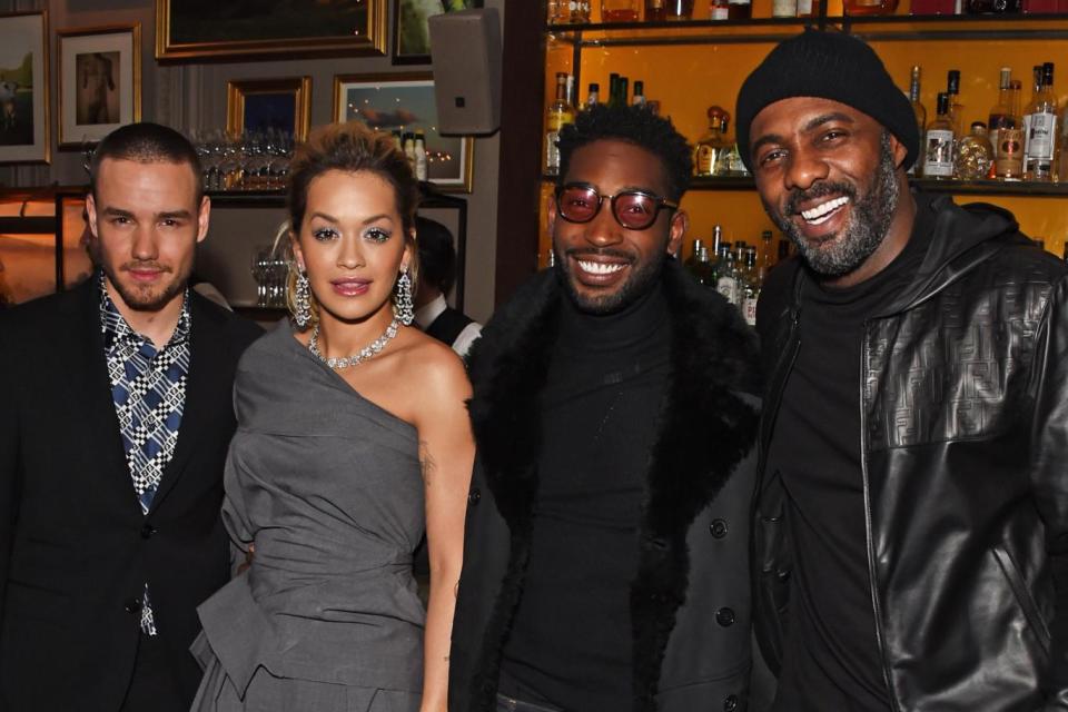 Berners Tavern besties: Liam Payne, Rita Ora, Tinie Tempah, and Idris Elba (Dave Benett)