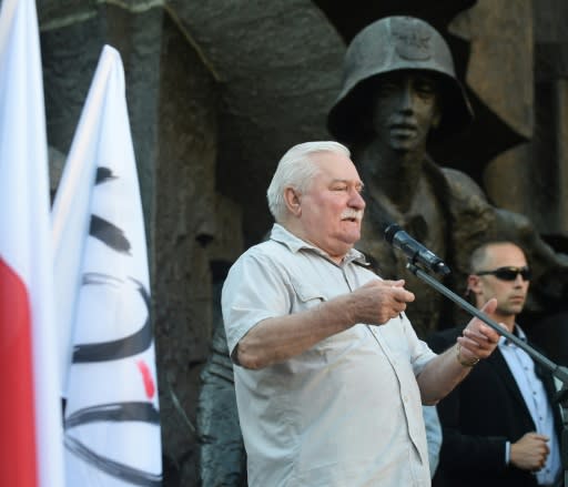 Former President and Nobel Peace Prize winner Lech Walesa told Jaroslaw Kaczynski, leader of Poland's ruling conservatives and today a bitter foe, they should put aside their differences