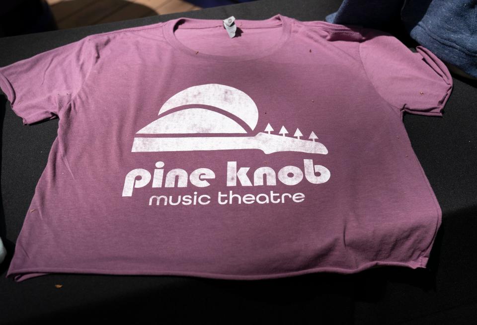 313 Presents displayed some new Pine Knob Music Theatre merchandise during a news conference announcing the 2022 summer concert season at Pine Knob, branding and beverage and food changes too, on Friday, May 20, 2022 Pine Knob.