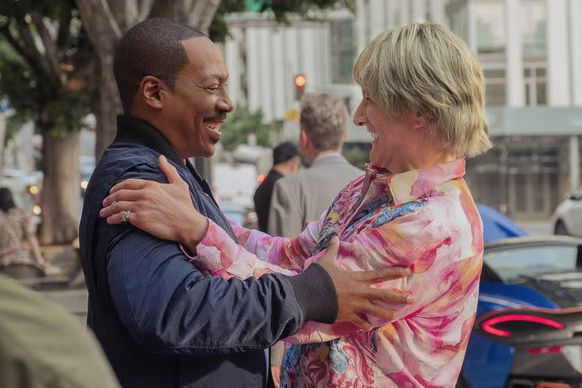 <p>Melinda Sue Gordon/Netflix</p> Eddie Murphy as Axel Foley and Bronson Pinchot as Serge in 'Beverly Hills Cop: Axel F'