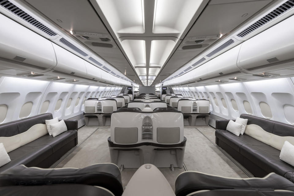 The cabin of Safrans du Monde's A340