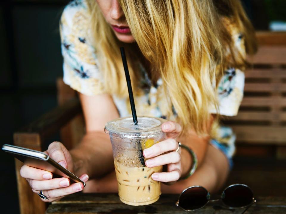 woman on phone