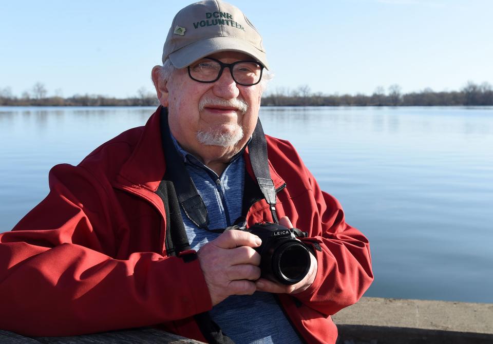 Local historian and author Gene Ware of Millcreek Township is shown at Presque Isle State Park March 25, 2021.