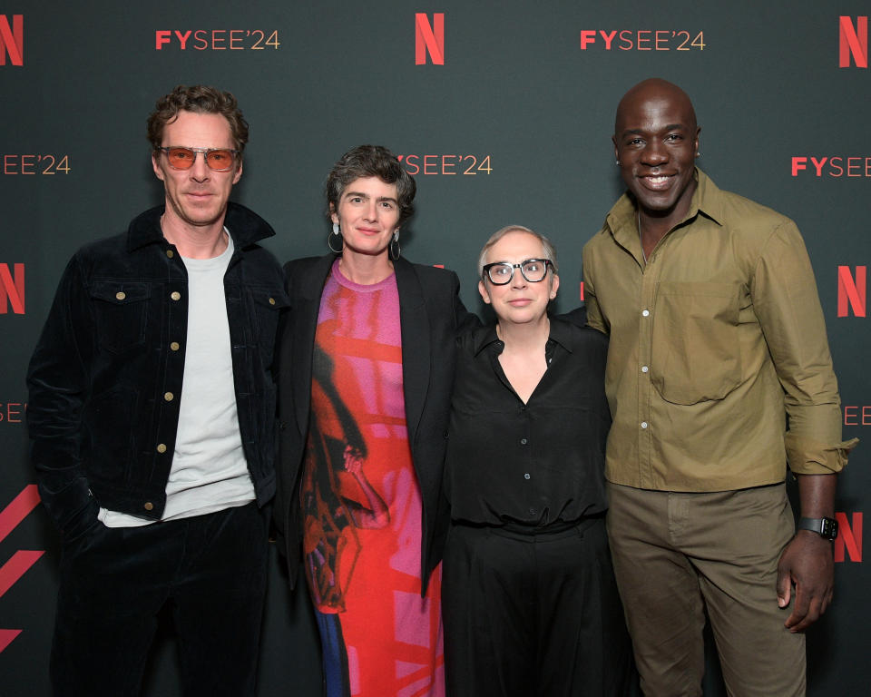 Benedict Cumberbatch, Gaby Hoffmann, Abi Morgan and McKinley Belcher III attend Netflix FYSEE: Eric