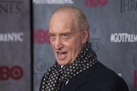 Cast member Charles Dance arrives for the premiere of the fourth season of HBO series "Game of Thrones" in New York March 18, 2014. REUTERS/Lucas Jackson