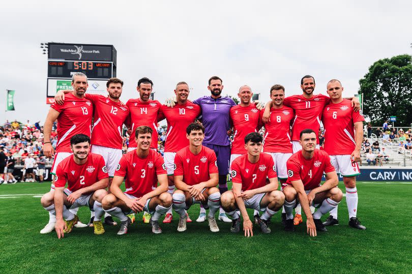 The Wrexham team, including Lee Trundle (back row, fourth from left), competed at last year's tournament -Credit:X/@TST7v7