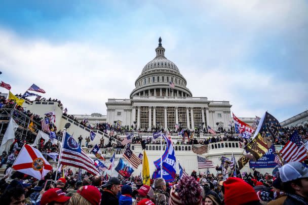 PHOTO: In this Jan. 6, 2021, file photo, Trump supporters storm the U.S. Capitol in Washington, D.C. (Selcuk Acar/NurPhoto via Getty Images, FILE)