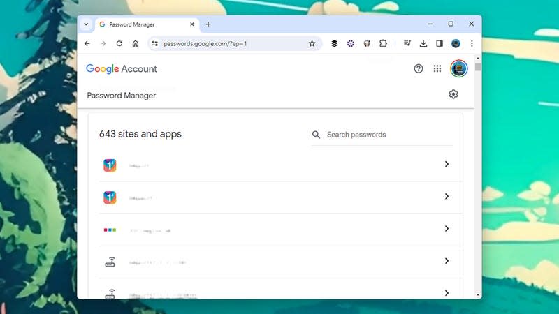 You can get your passwords in any browser. - Screenshot: Google Password Manager