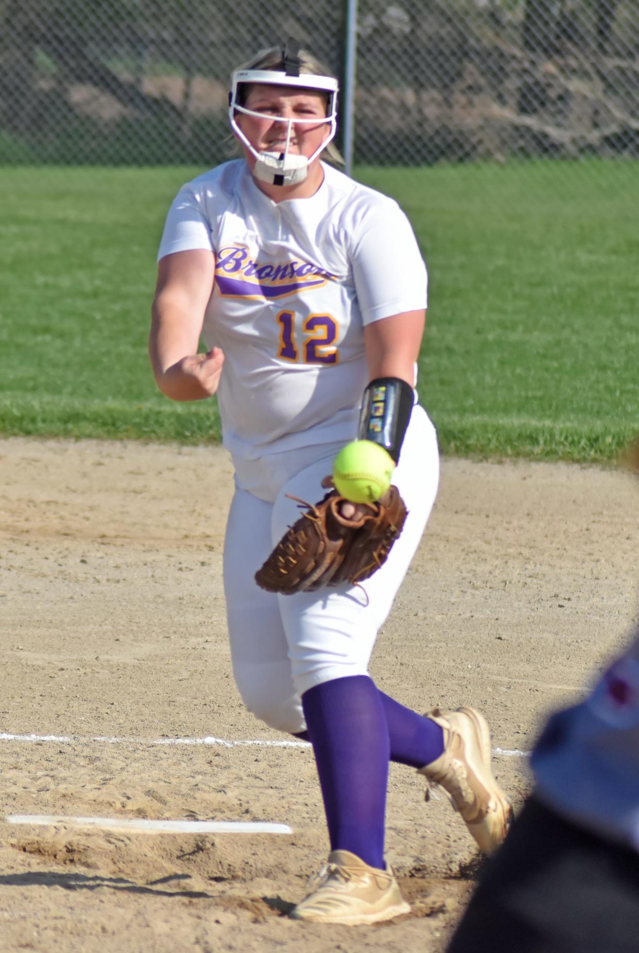 Mya Webb, shown here last season, pitched a three inning perfect on Tuesday, just like her teammate Ashlynn Harris