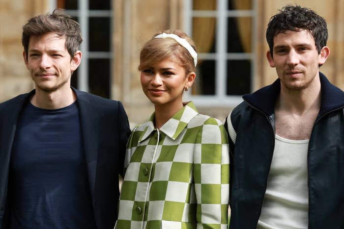 Closeup of Mike Faist, Zendaya, and Josh O'Connor