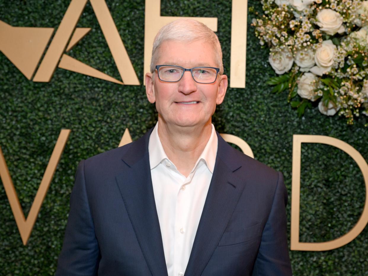 Tim Cook at the AFI Awards in January 2024.