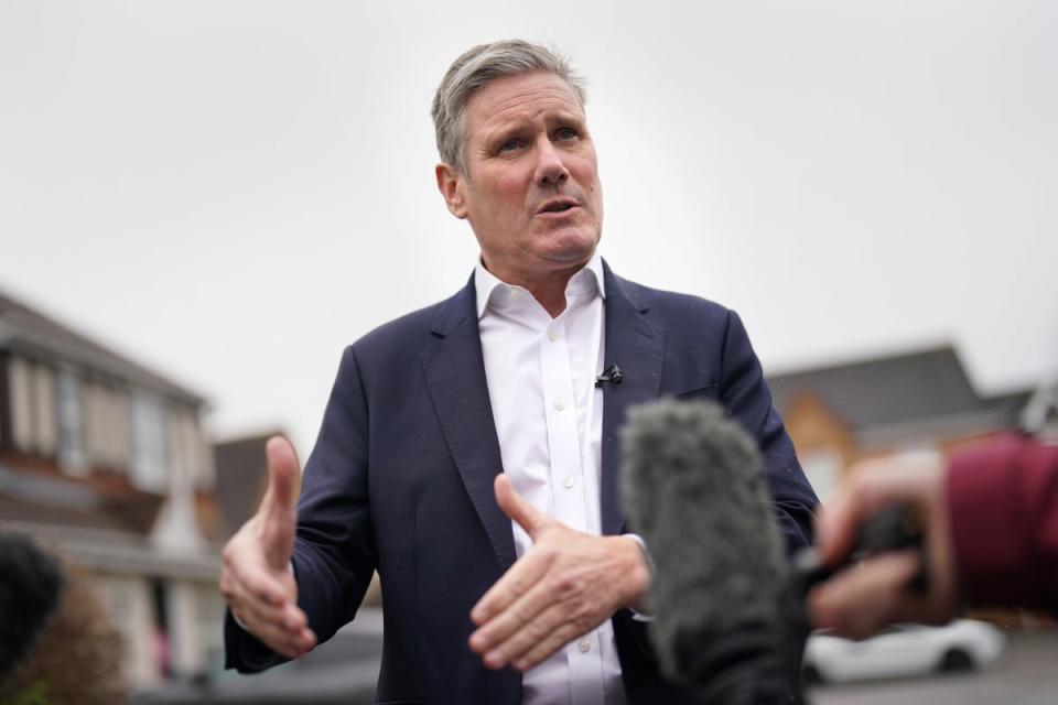 Kier Starmer’s Labour party currently leads in the opinion polls (PA)