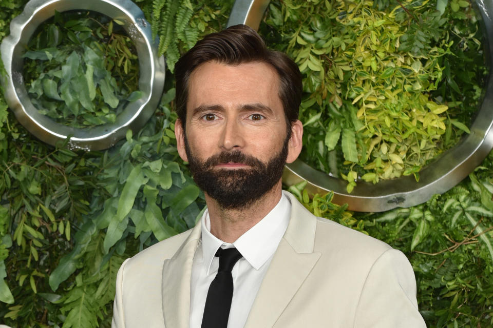 ODEON LUXE LEICESTER SQUARE, LONDON, UNITED KINGDOM - 2019/05/28: David Tennant seen during the TV premiere of Amazon Original &#39;Good Omens&#39; at the Odeon Luxe Leicester Square in London. (Photo by James Warren/SOPA Images/LightRocket via Getty Images)