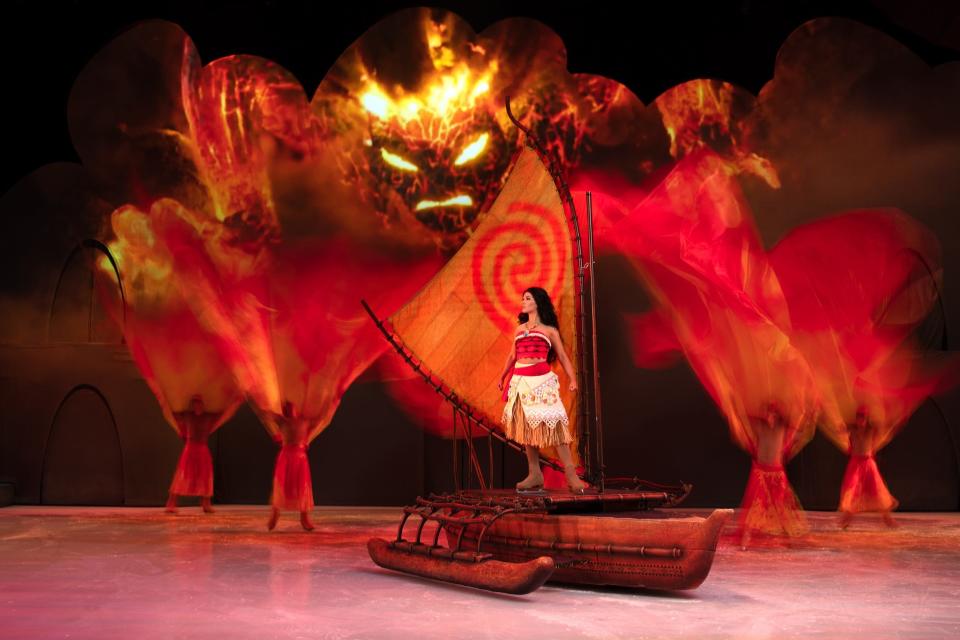 Moana is one of over 50 Disney film characters in "Disney On Ice presents Magic in the Stars," will play at the 2024 Oklahoma State Fair from September 12-16 at the Jim Norick Arena.