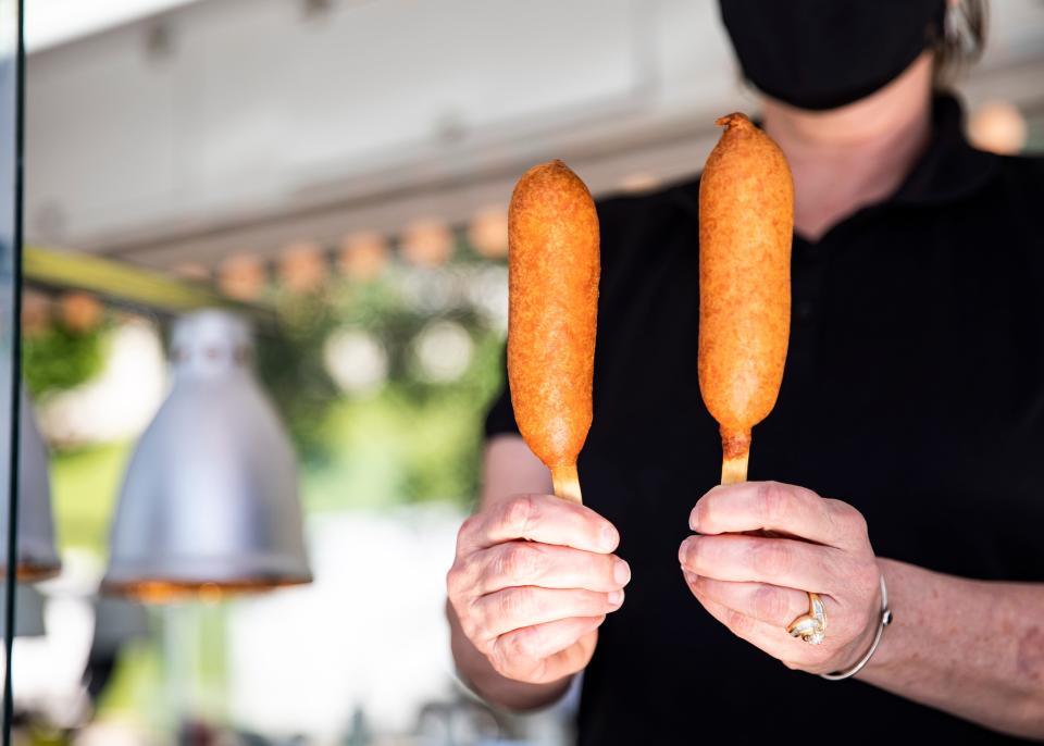 Pronto Pups at the annual Memphis in May World Championship Barbecue Cooking Contest at Tom Lee Park on Wednesday May 12, 2021.  Memphis-based Pronto Pups will be serving its signature festival treat again at this year's Beale Street Music Festival.