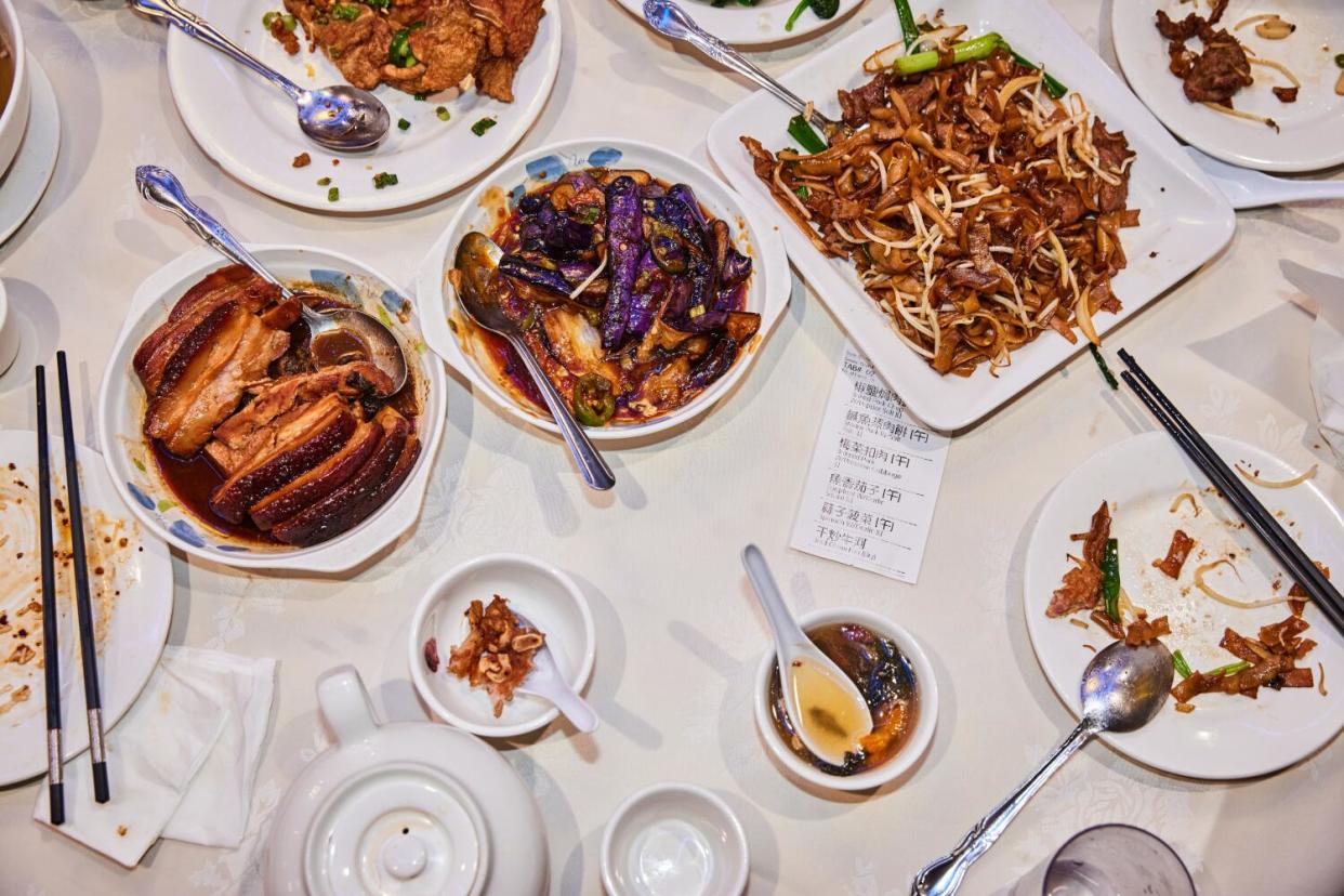 Lunch spread at Golden Soup.