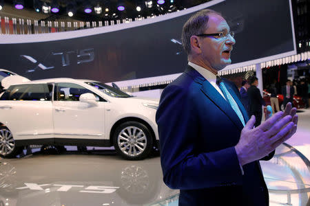 Cadillac President Johan de Nysschen speaks to reporters during Auto China 2016 auto show in Beijing April 25, 2016. REUTERS/Kim Kyung-Hoon