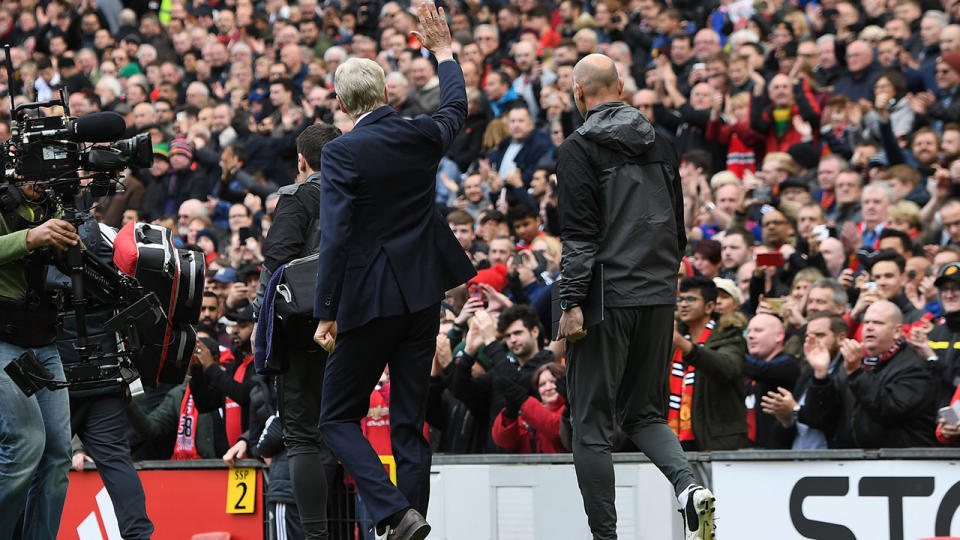 Fans gave Wenger a standing ovation. Image: Getty