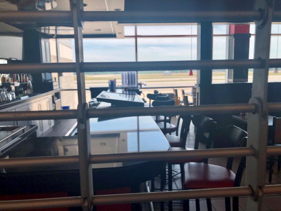 A closed bar at TF Green International Airport in Providence, Rhode Island, on Sunday June 21. Airport restaurants, shops and bars across the country have been slow to reopen due to the travel slump from the coronavirus crisis.