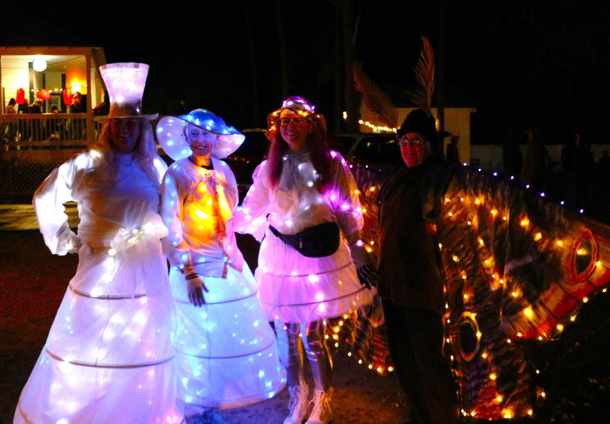 The Lantern Ladies and Moth Man add to the festivities at Lantern Fest, which takes place from 6-10 p.m. Saturday, Nov. 11, 2023.
