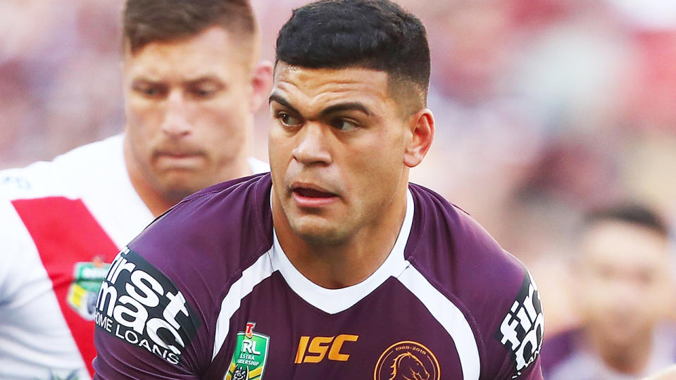 Brisbane Broncos player David Fifita been arrested in Bali, according to reports. (Photo by Chris Hyde/Getty Images)