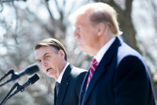 Brazil's President Jair Bolsonaro and US President Donald Trump held a press conference in the Rose Garden of the White House where they said relations were at a historic high