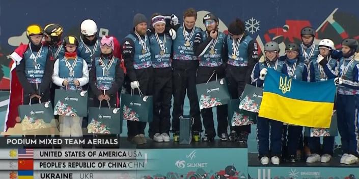 The Ukrainian national team won bronze at the World Championship in acrobatic skiing