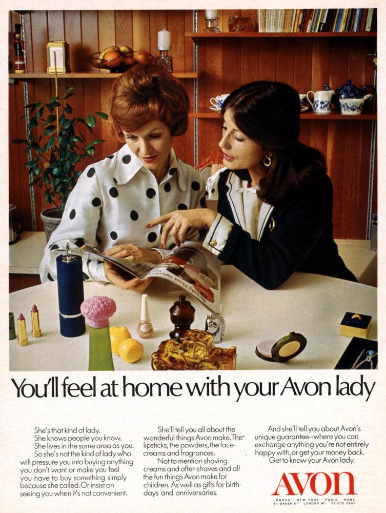 Soft sell … a 1970s magazine advert for Avon.