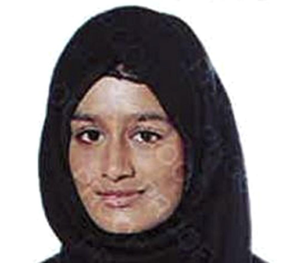 Shamima Begum’s family claim she has given birth. Source; Metropolitan Police via AP