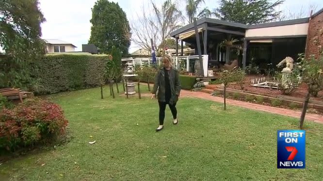 Mrs Sinden's daughter Melinda said a crow carried the puppy out of the garden. Photo: 7 News