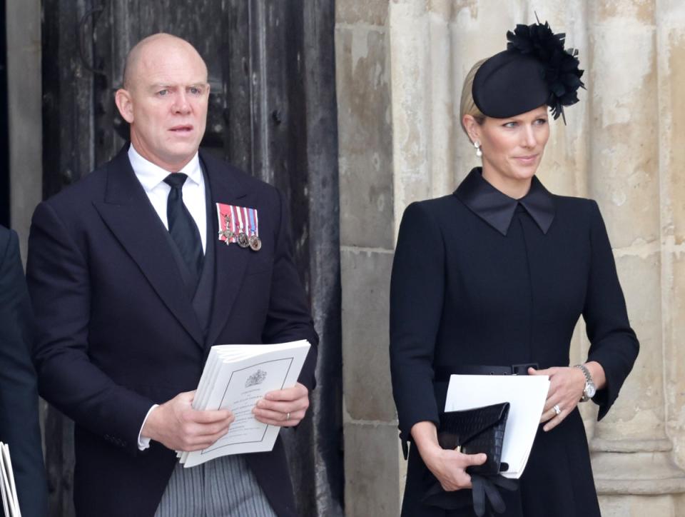 Tindall and Phillips at Queen Elizabeth’s funeral in September (Getty Images)