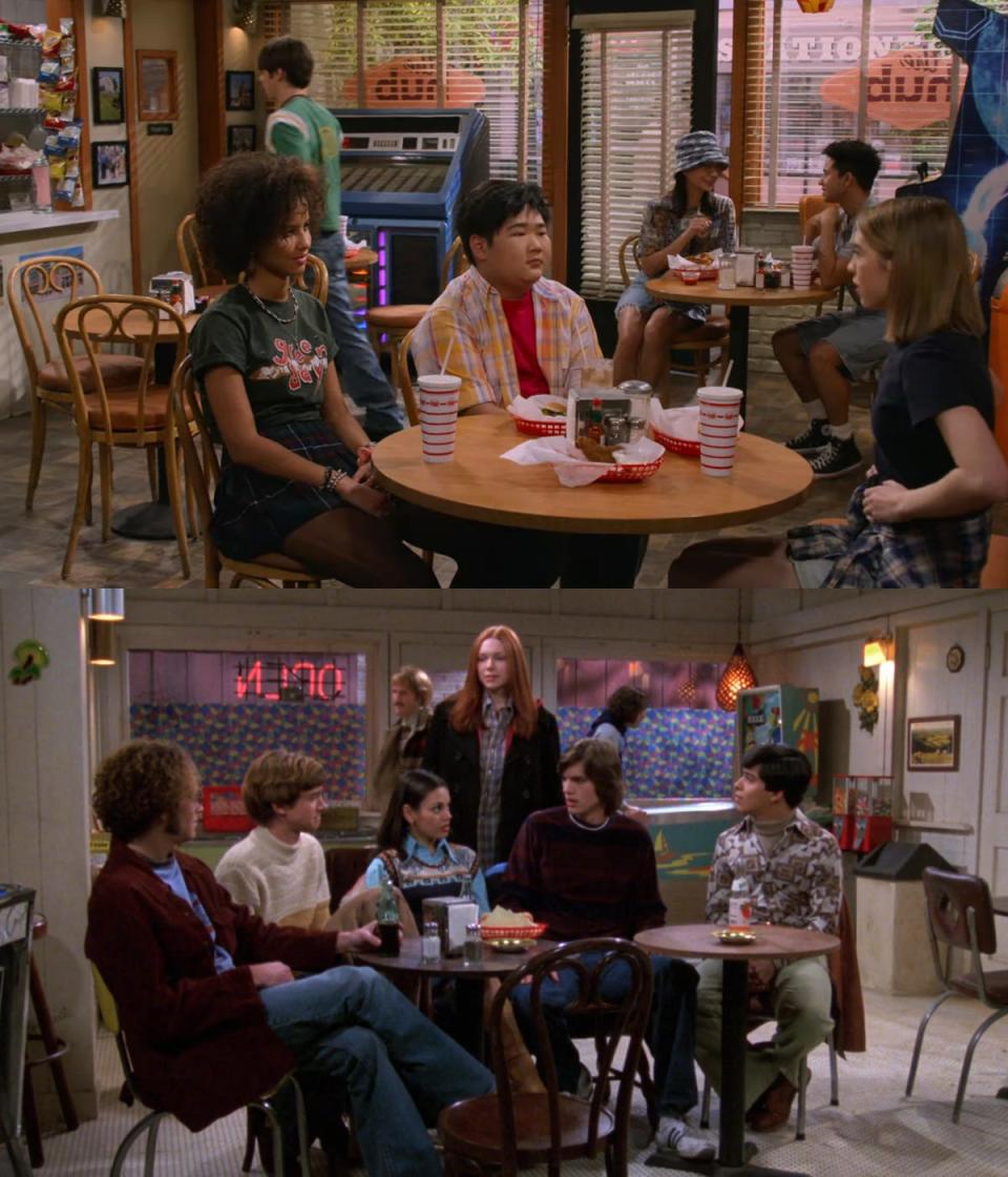 The same fictional diner called The Hub seen on "That '90s Show" and "That '70s Show."