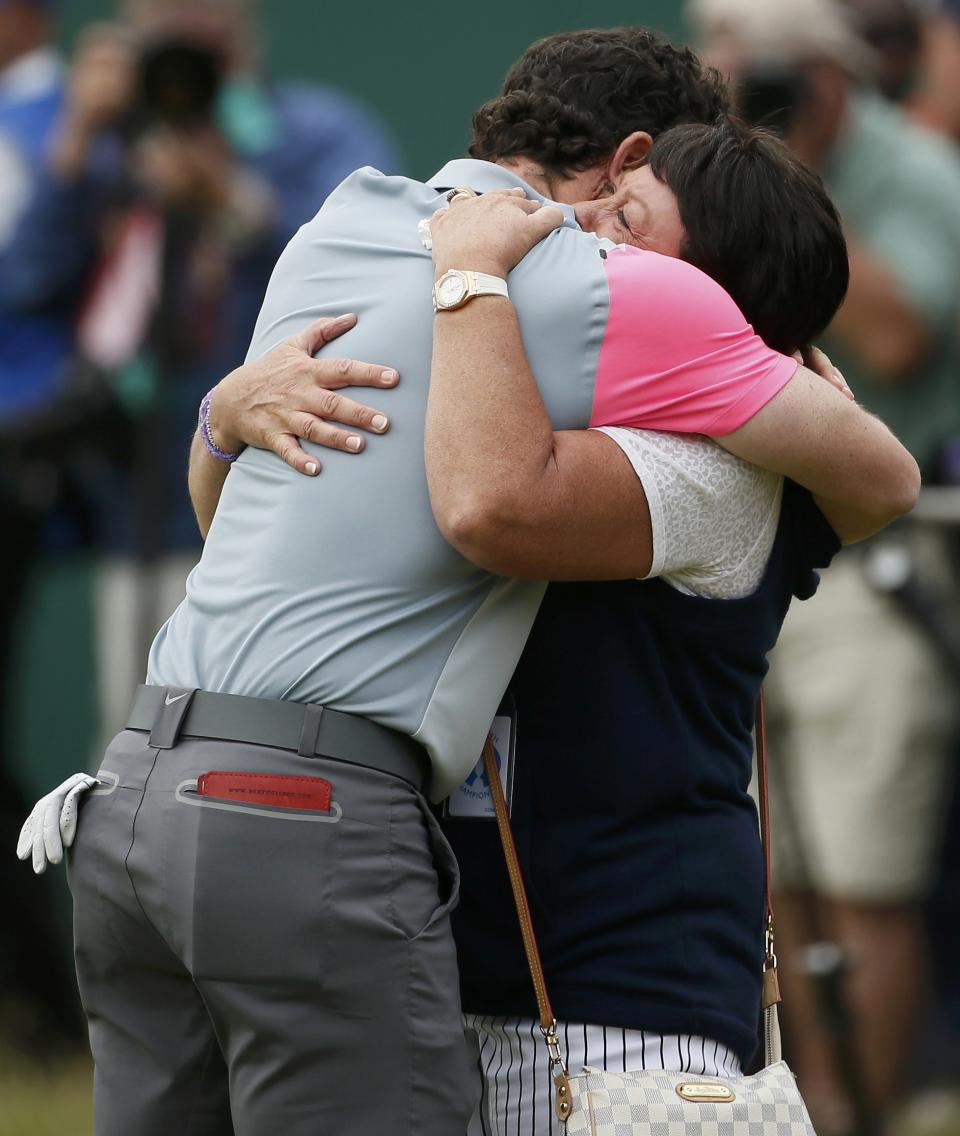 Rory McIlroy celebrates British Open win