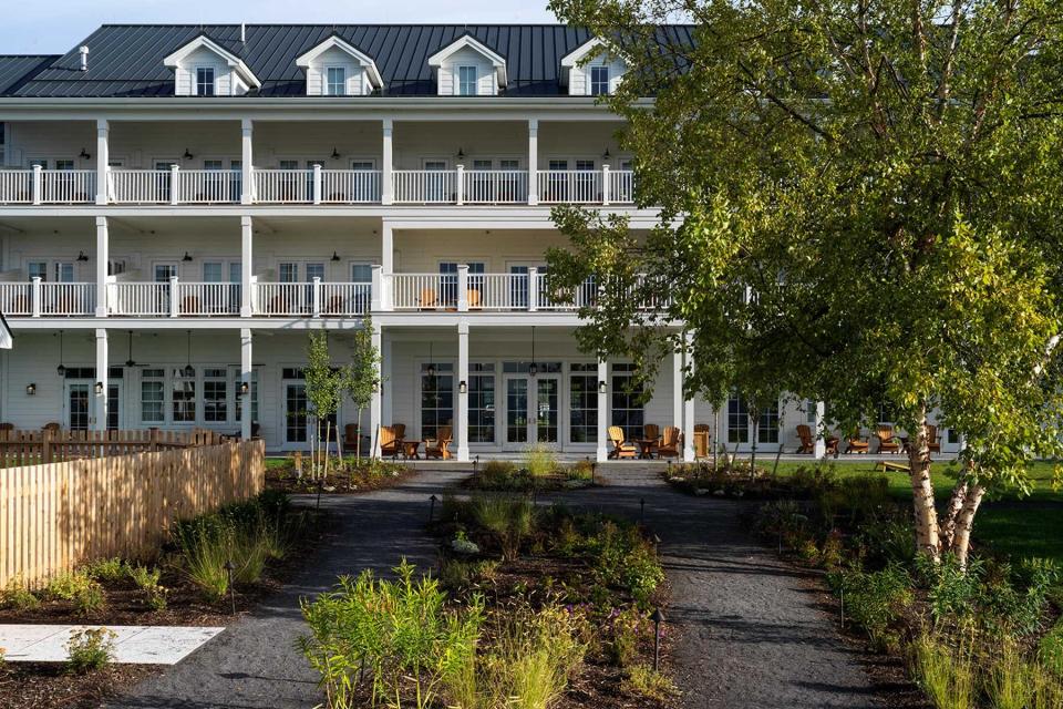 Exterior of The Lake House on Canandaigua, voted one of the best resorts in New York State