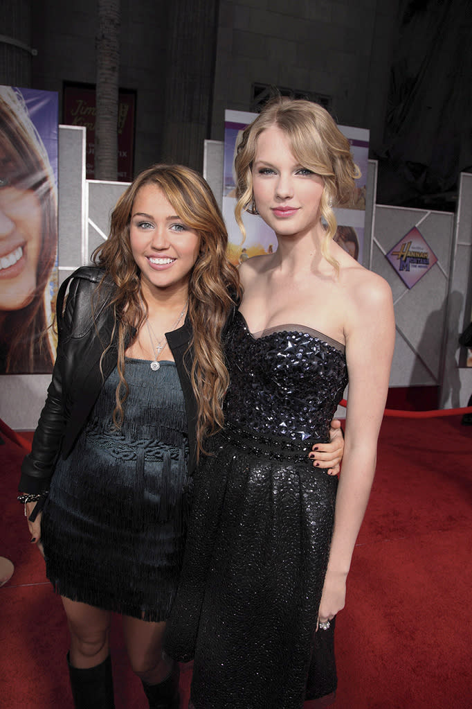 The Hannah Montana Movie LA premiere 2009 Miley Cyrus Taylor Swift