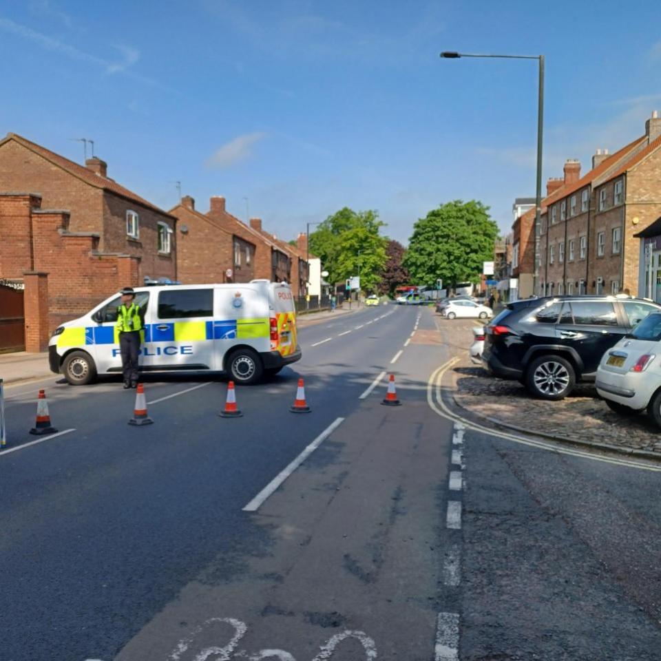 York Press: Police at the scene on the A19 in Clifton this morning