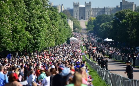 The Long in Windsor, ready for the carriage ride of the Duke and Duchess of Sussex - Credit: PA
