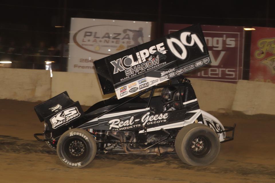 Craig Mintz earns a victory Saturday at Fremont Speedway.