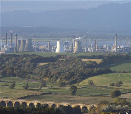 A general view of the Grangemouth refinery in east Scotland October 23, 2013. REUTERS/Russell Cheyne