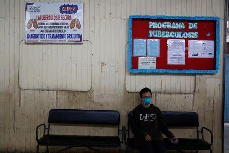 Jorge waits to receive his medicine for tuberculosis at El Progreso Health Centre in Carabayllo in Lima, Peru July 14, 2016. REUTERS/Mariana Bazo