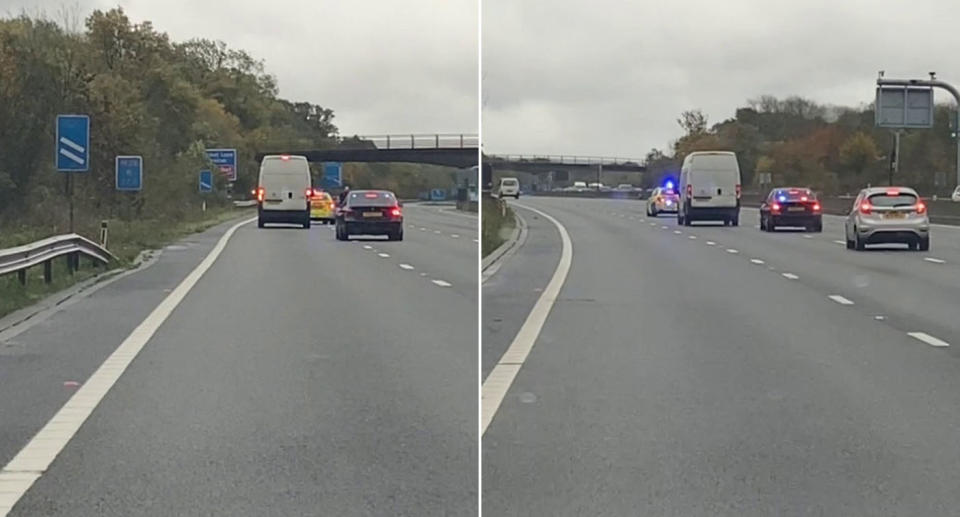 James Mantel was filmed veering across lanes on the M25.