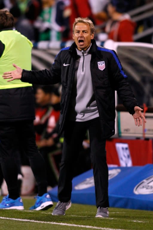 Jurgen Klinsmann on the touchline for the match against Mexico in Ohio last week