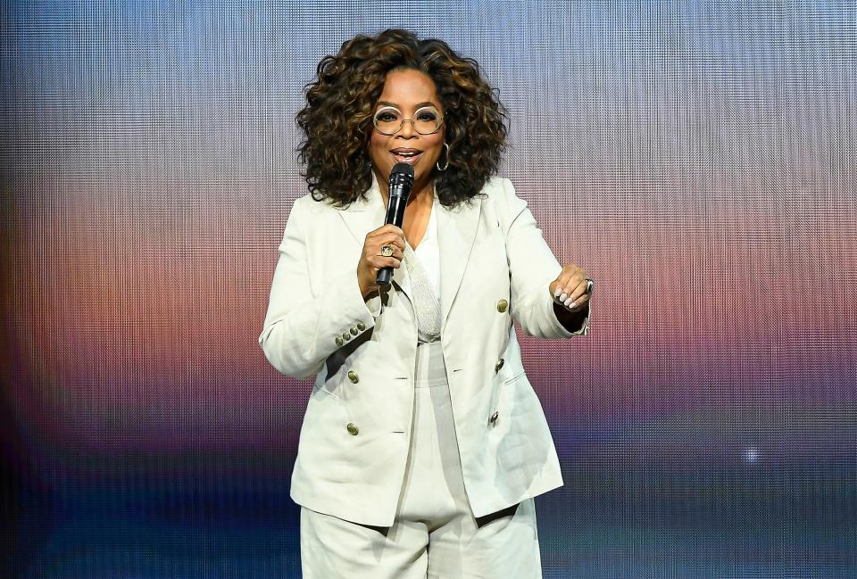 <h1 class="title">Oprah's 2020 Vision: Your Life In Focus Tour Opening Remarks - San Francisco, CA</h1><cite class="credit">Steve Jennings/Getty Images</cite>