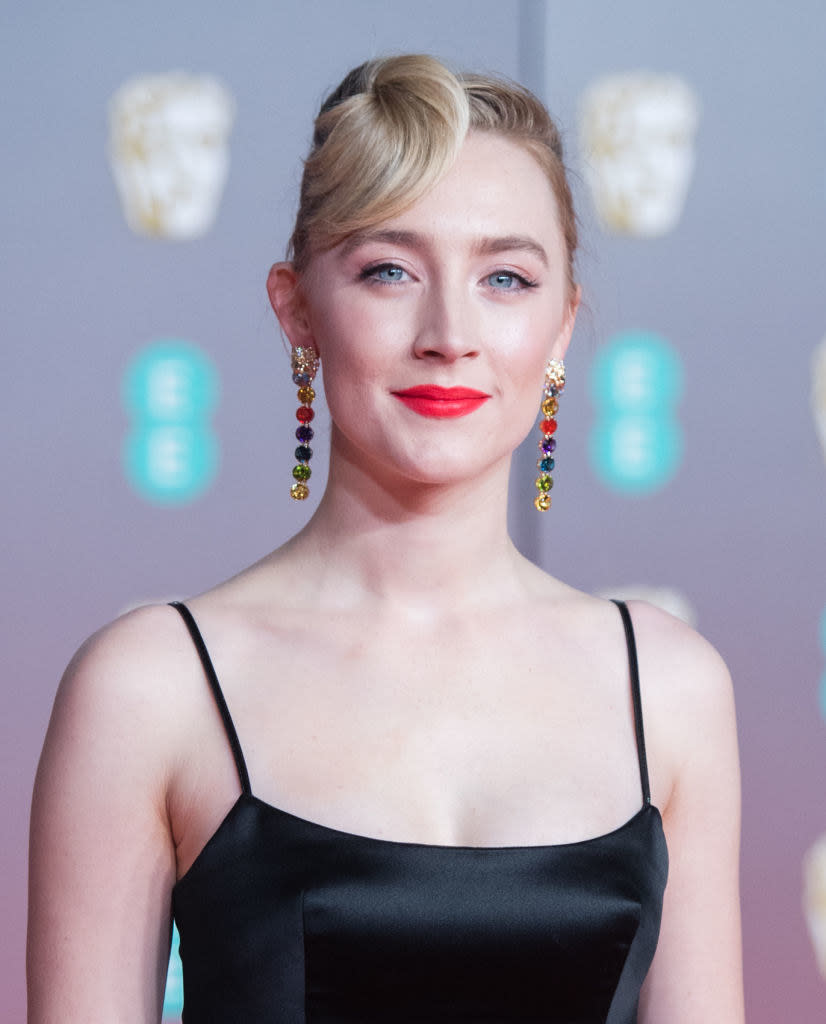 Saoirse Ronan smiles at an event