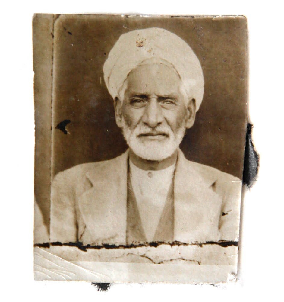 One of the oldest kamra-e-faoree photographs found by the Afghan Box Camera Project: the grandfather of Abdul Satar, a photographer.