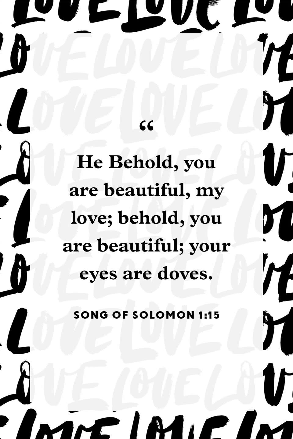 19) Song of Solomon 1:15