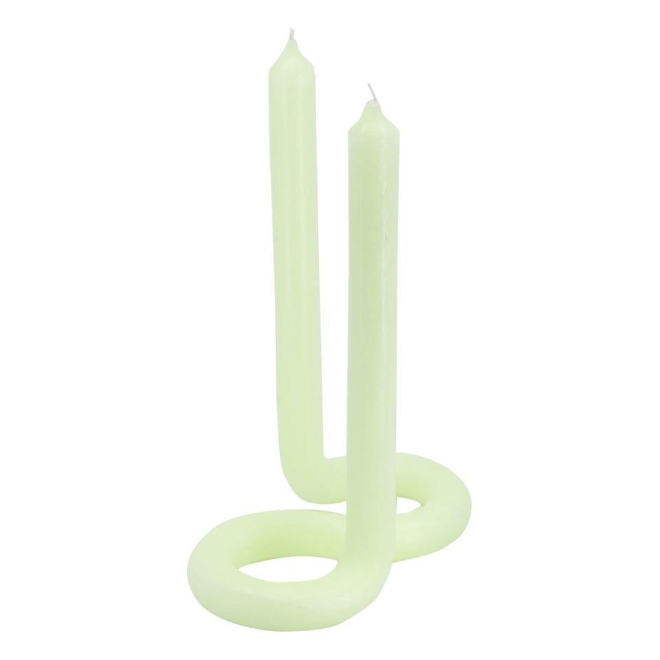 <p><strong>Lex Pott</strong></p><p>smallable.com</p><p><strong>$40.00</strong></p><p><a href="https://www.smallable.com/en/product/twist-candle-mint-green-lex-pott-206109" rel="nofollow noopener" target="_blank" data-ylk="slk:Shop Now" class="link ">Shop Now</a></p><p>This candle from Instagram-loved brand <a href="https://www.instagram.com/lexpott/?hl=en" rel="nofollow noopener" target="_blank" data-ylk="slk:Lex Pott" class="link ">Lex Pott</a> doubles as a work of art. A personal go-to gift choice of mine, I can attest to how the sculptural candle is more than just coffee table eye candy—it burns very evenly. And while you're all snuggled up in your cozy PJs, how could you not want a candle burning?</p>